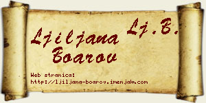 Ljiljana Boarov vizit kartica